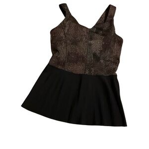 LULULEMON city‎ tank top pleated peplum coquette work out tank stretch